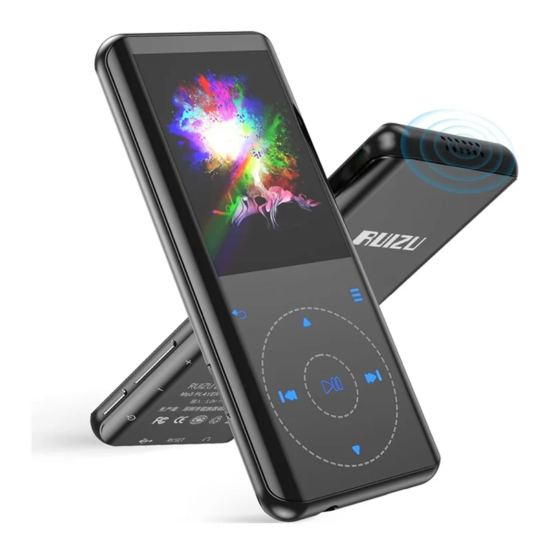 2025 RUIZU D25 MP3 مشغل موسيقى 32G محمول MP4 يعمل باللمس مع 2.4 بوصة بلوتوث راديو FM الكتاب الإلكتروني عداد الخطى HIFI صوت بدون فقدان