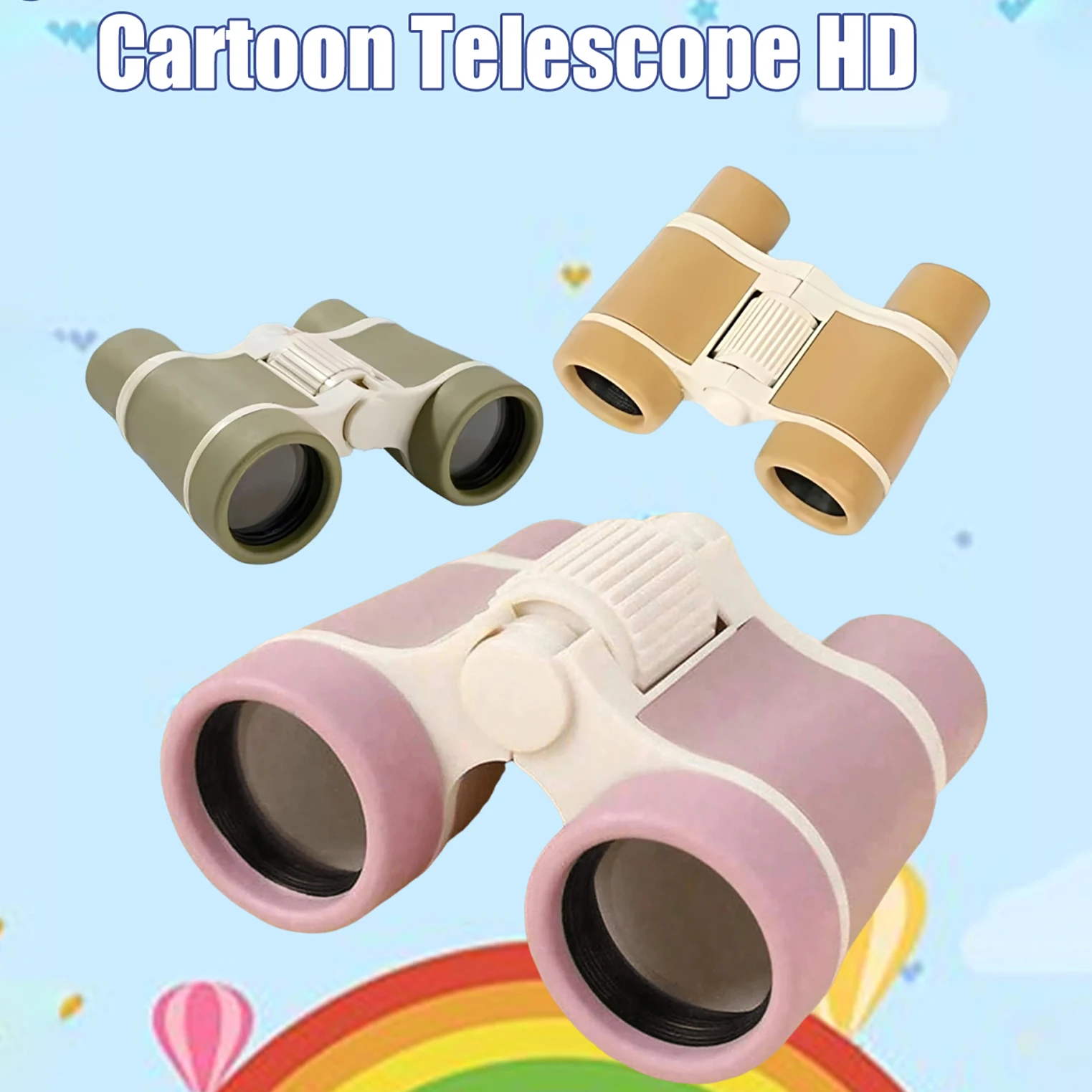 Children Magnification Jungle Binoculars Magnifying Glass Portable Shockproof Telescope For Birthday Hiking Presents Camping