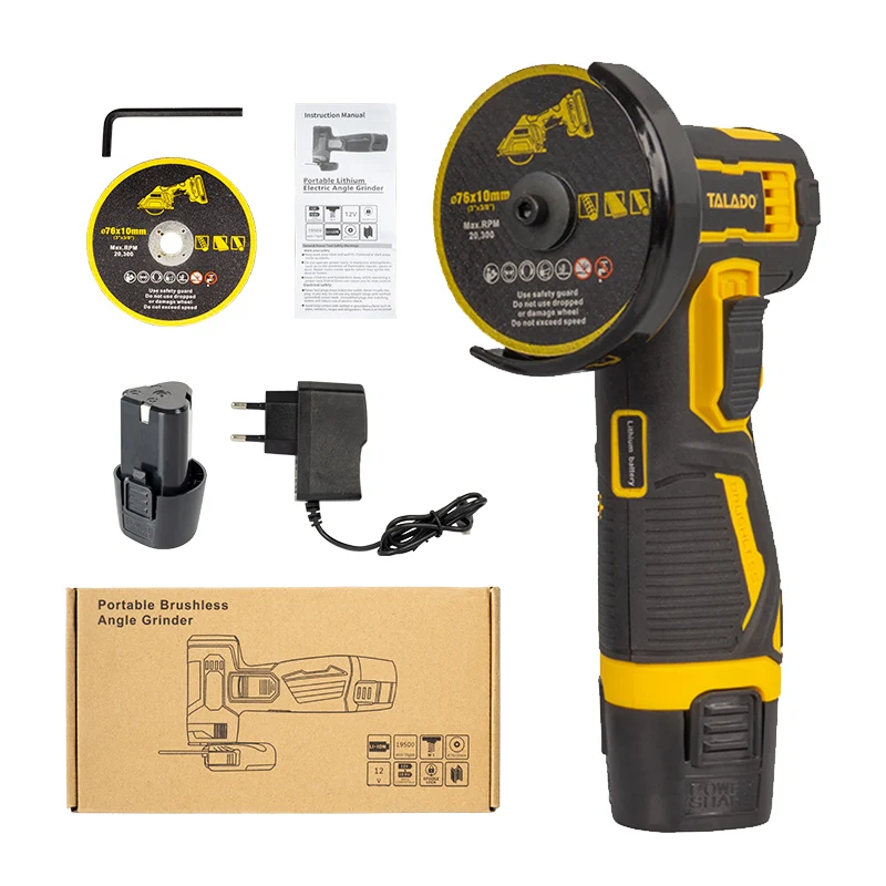 MINI Speed Control Angle Grinder Small Brushed 12V Wood Angle Grinder Power Tool