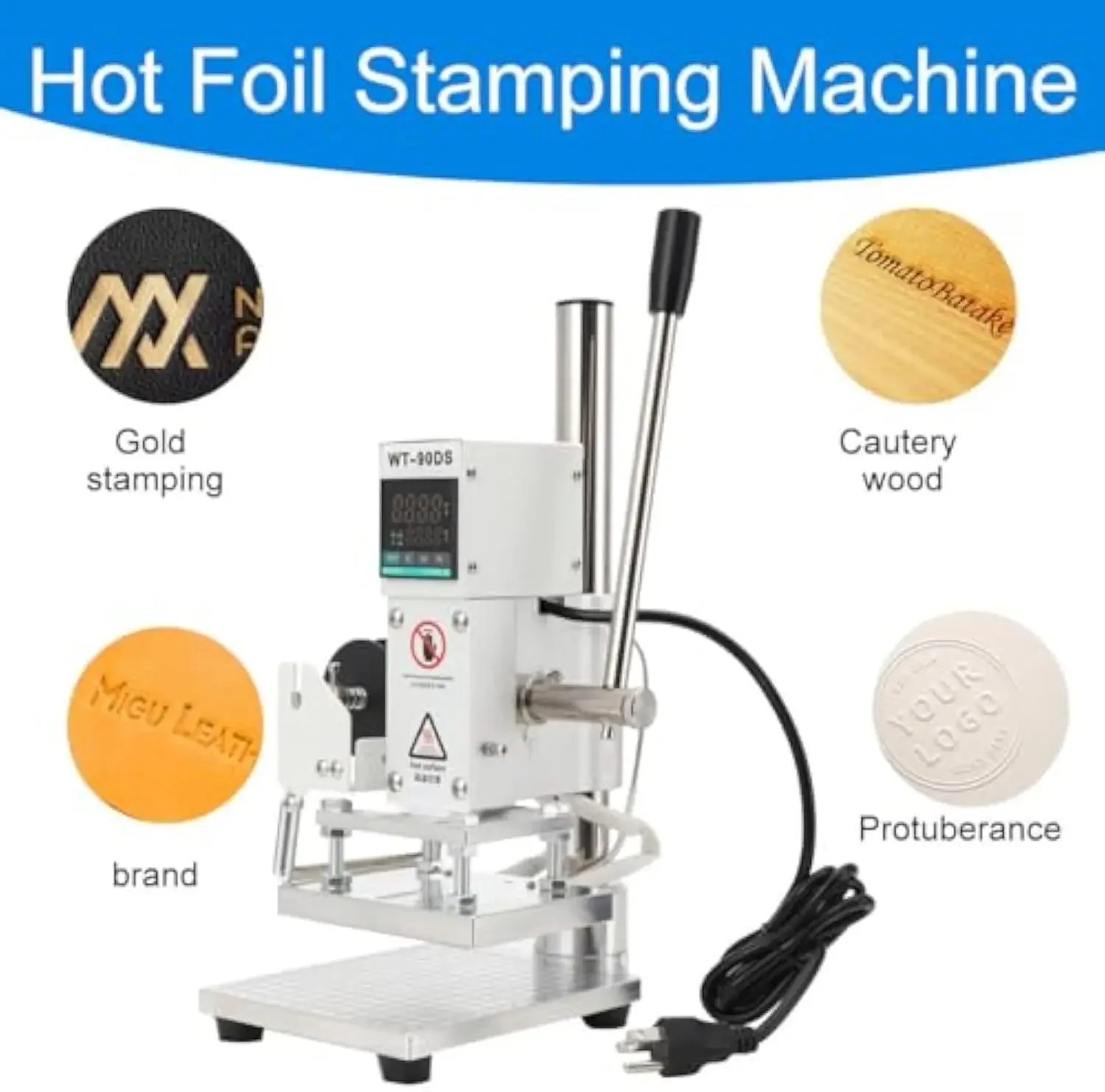 Portable Cheaper 10x13cm Manual Heat Press Embosser Hot Foil Stamping Machine For Leather Wood Logo HOT SALES