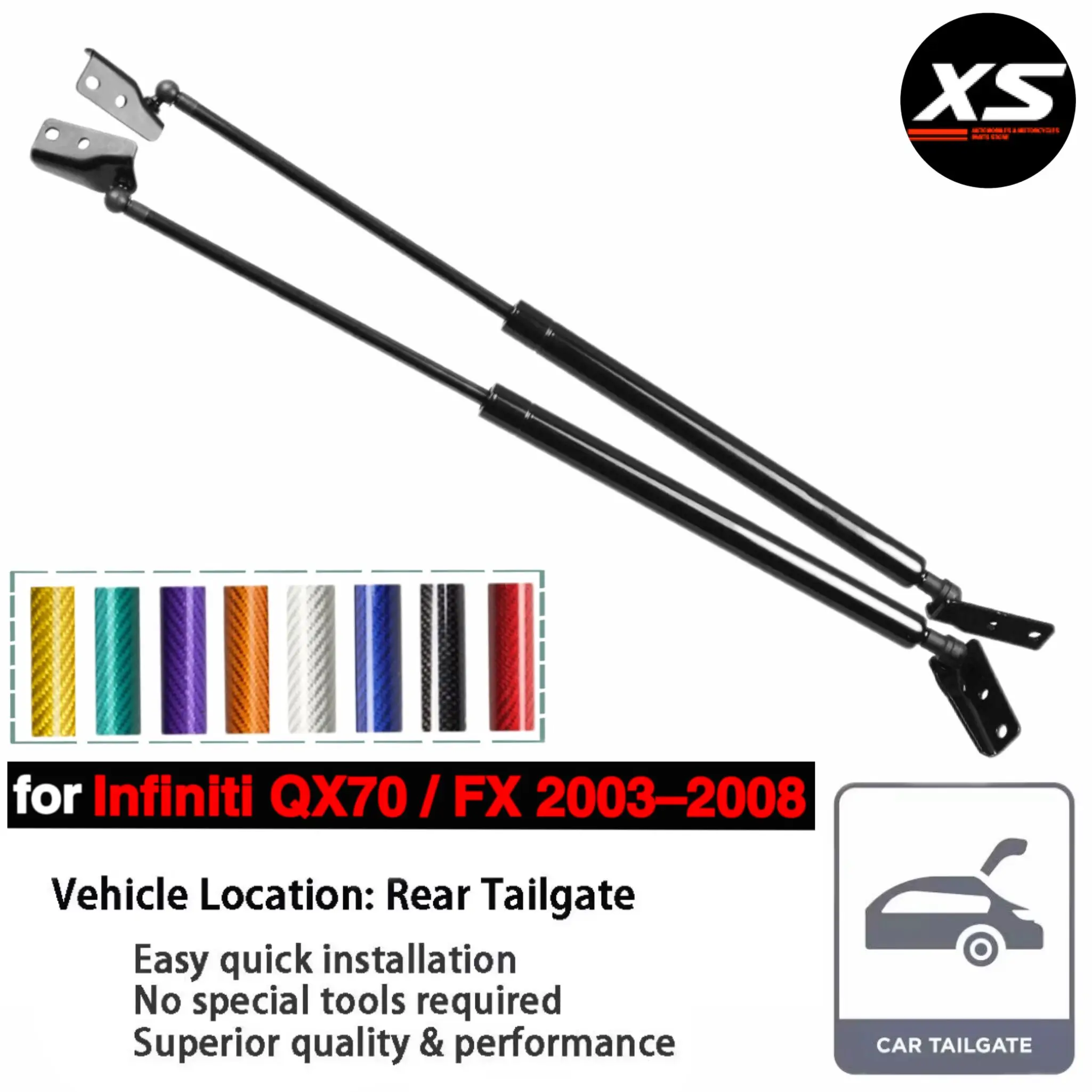 Gas Struts for Infiniti FX35 FX45 QX70 (S50) 2003-2008 Rear Tailgate Trunk Boot Lift Supports Dampers Rod Shock Absorber Springs