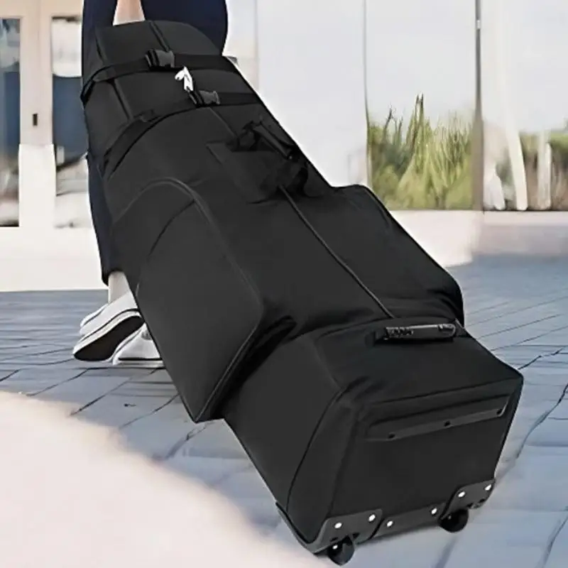 Large capacity golf travel bag with wheels, golf putter, suitable for travel, golf club flight bag, can hold golf balls