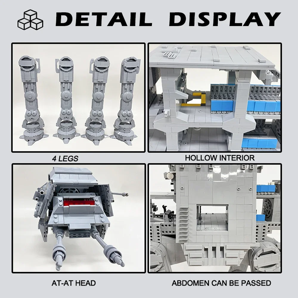 الإمبراطورية At-At اللبنات مجموعة نموذج الطوب في نهاية المطاف 6000 + قطعة الفيلم الشهير بلانت الحروب الجمعية ألعاب أطفال لهدايا عيد الميلاد