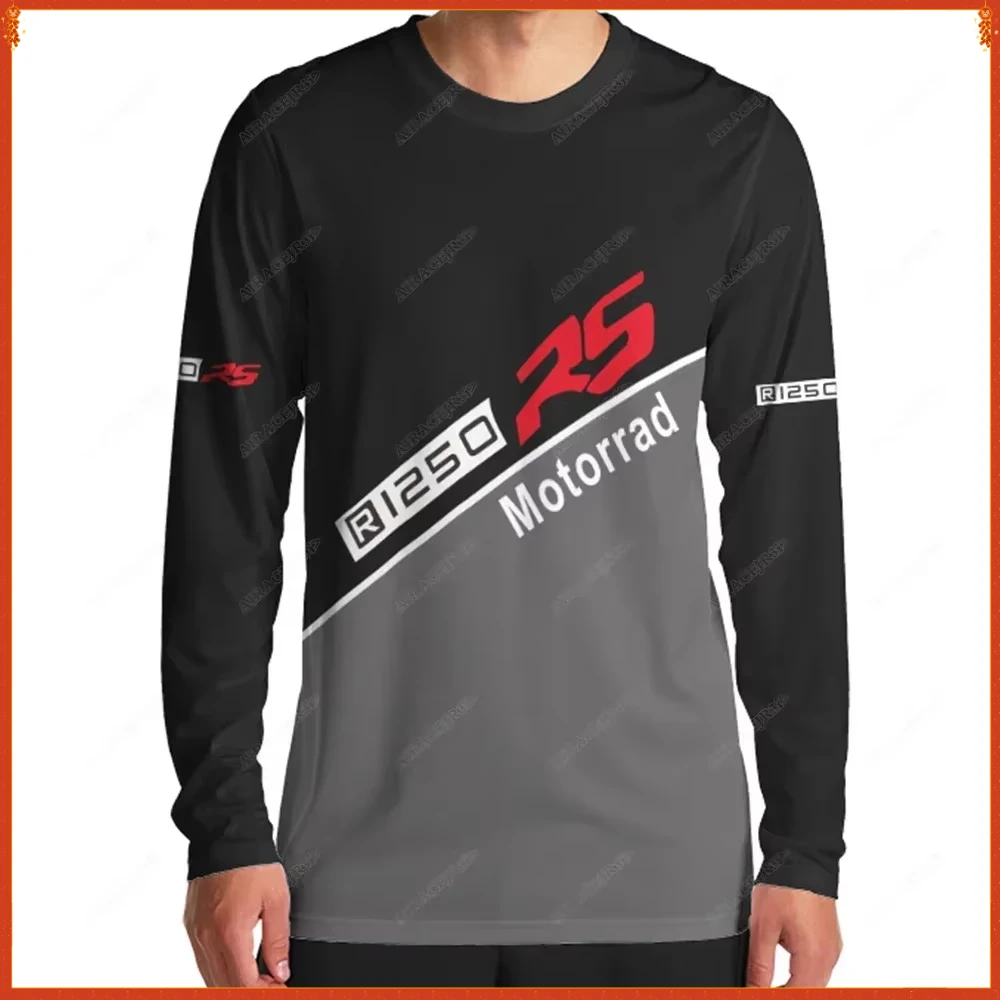For BMW R1250 RS Summer Jersey Motorcycle T-Shirt Motorrad ADVENTURE Men's Quick-dry Anti-UV Cold Feeling Not Fade