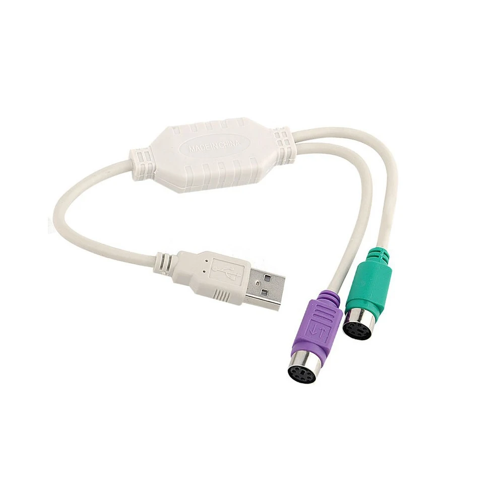 New Hot Sale USB Male To 6Pin 6 Pin PS2 For PS/2 Female Extension Cable Y Splitter Adapter Connector Keyboard Mouse Scanner