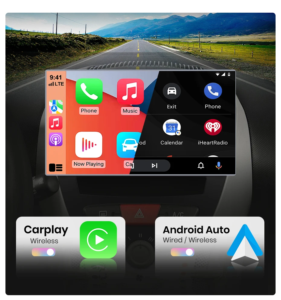 AWESAFE Android Autoradio für Peugeot 107 2005-2014 mit Wireless CarPlay und Android Auto GPS-Navigation Smart System BT FM DSP – Detail 11