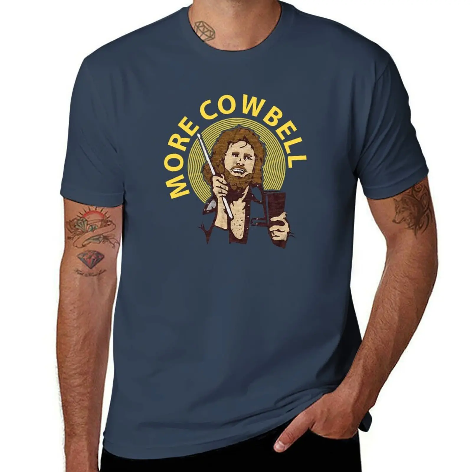 More cowbell T-Shirt Simple Line Art Print Tee