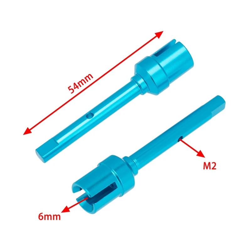 Eje de transmisión Central de Metal y juego de juntas de hélice para Tamiya TT-02 TT02 TT02B 1/10 RC, piezas de actualización de coche