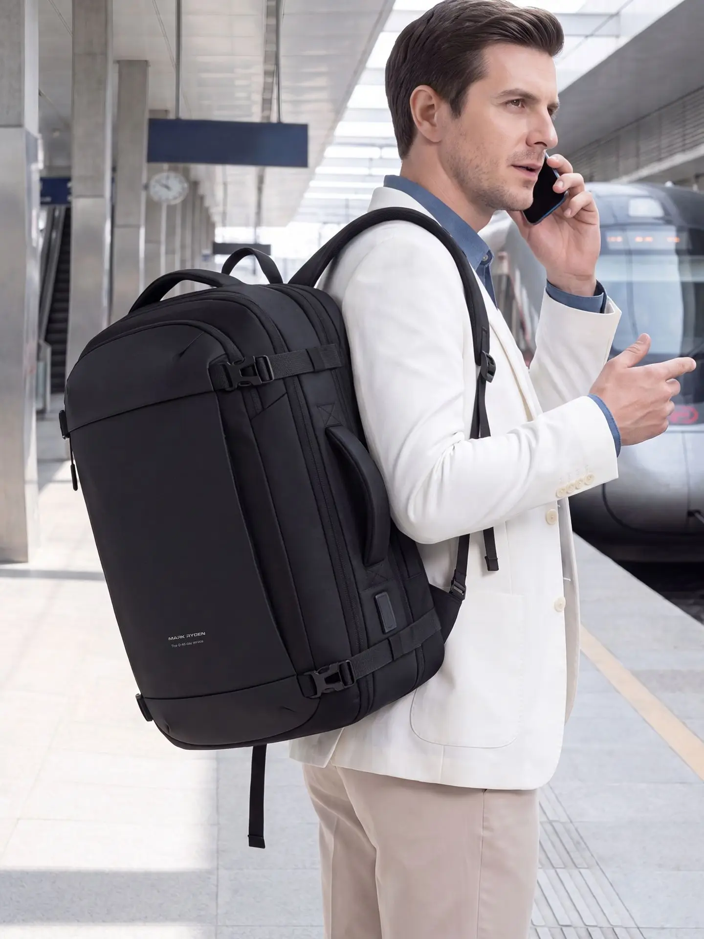 MARK RYDEN Men Backpack Large Capacity Business Travel Bag Computer Bag Business Leisure College Student Backpack