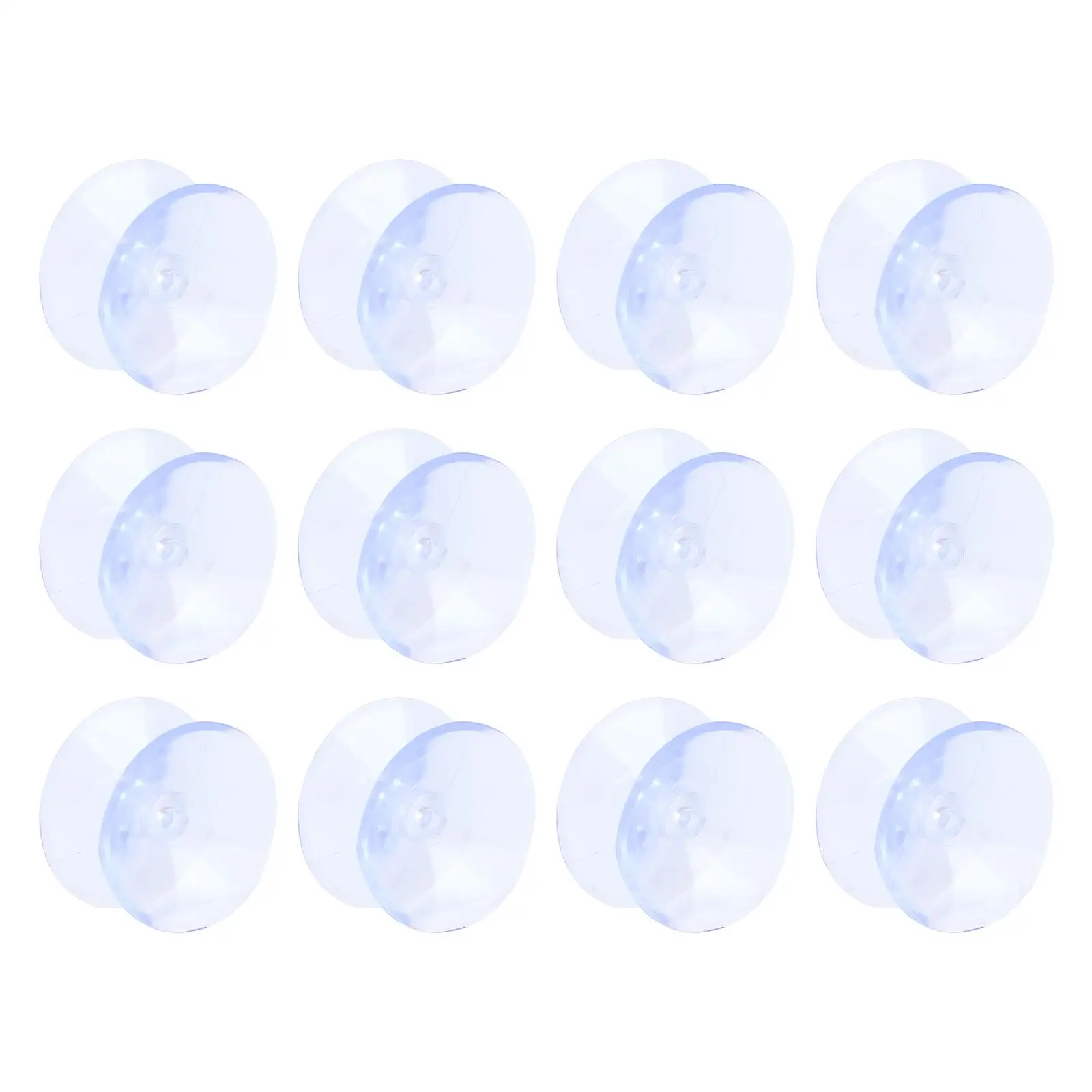 

12 Pcs Silicone Suckers Double sided Suction Rubber Pads for Glass Transparent without Hooks Home Decoration Holiday Projects