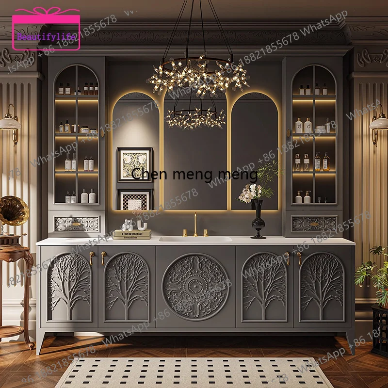 

YL Luxury Skincare Bathroom Cabinet Over Dressers Organizer Mirror Storage Cupboard Perfume Vanity Archivadores Trendy Furnitu