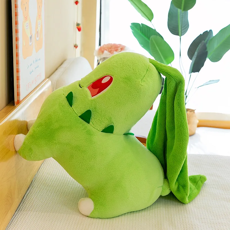 Hot Toys Pocket Monster Chrysanthemum Leaf Grass Cute Cartoon Plush Doll Monster Pillow Children\'s Gift Home Decoration