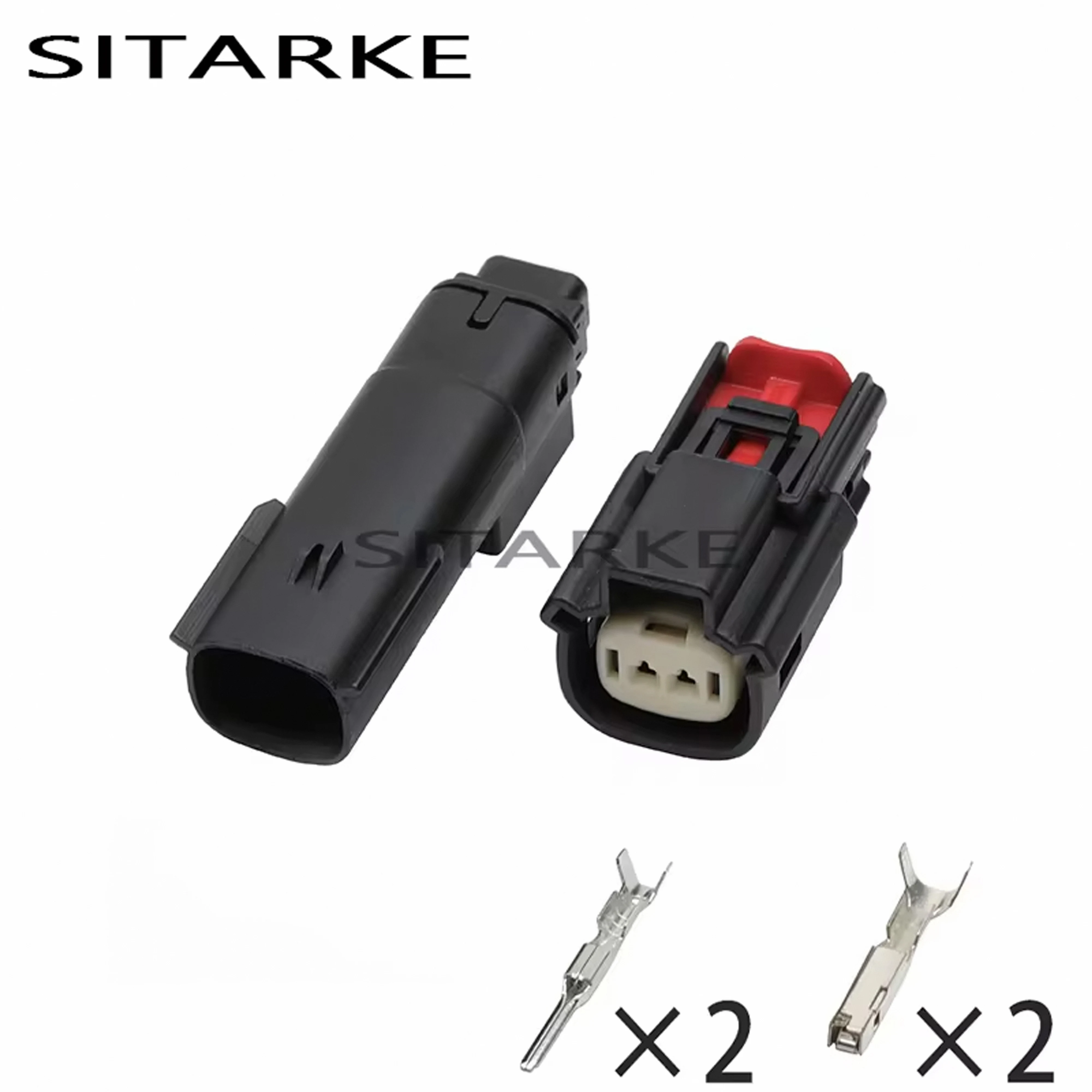 5 Sets 2 Pin MX150 (060) Receptacle Female Male Black Lamp Socket Waterproof Auto Wire Harness Connectors 33471-0201 33481-0201