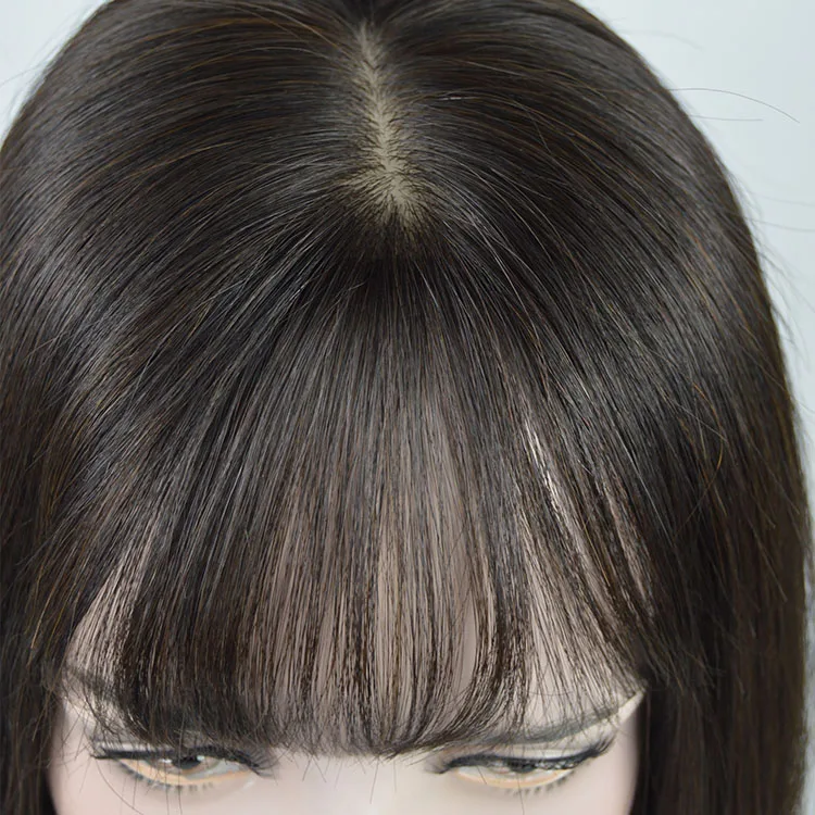 Wig female full head cover real hair full real hair short hair Bobo head supernatural new woven high-end wig cover