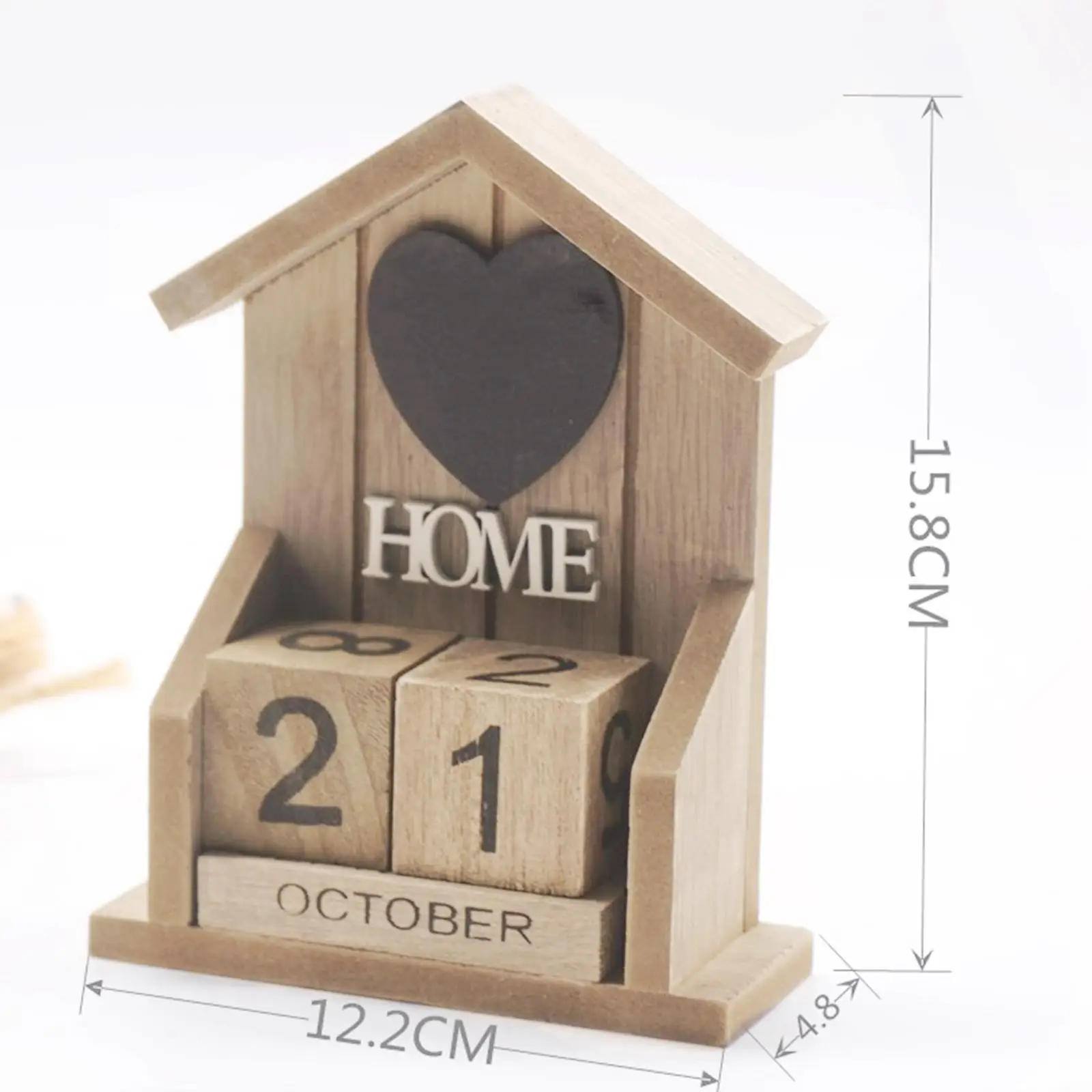 Wooden Block Perpetual Desk Calendar Number for Decoration