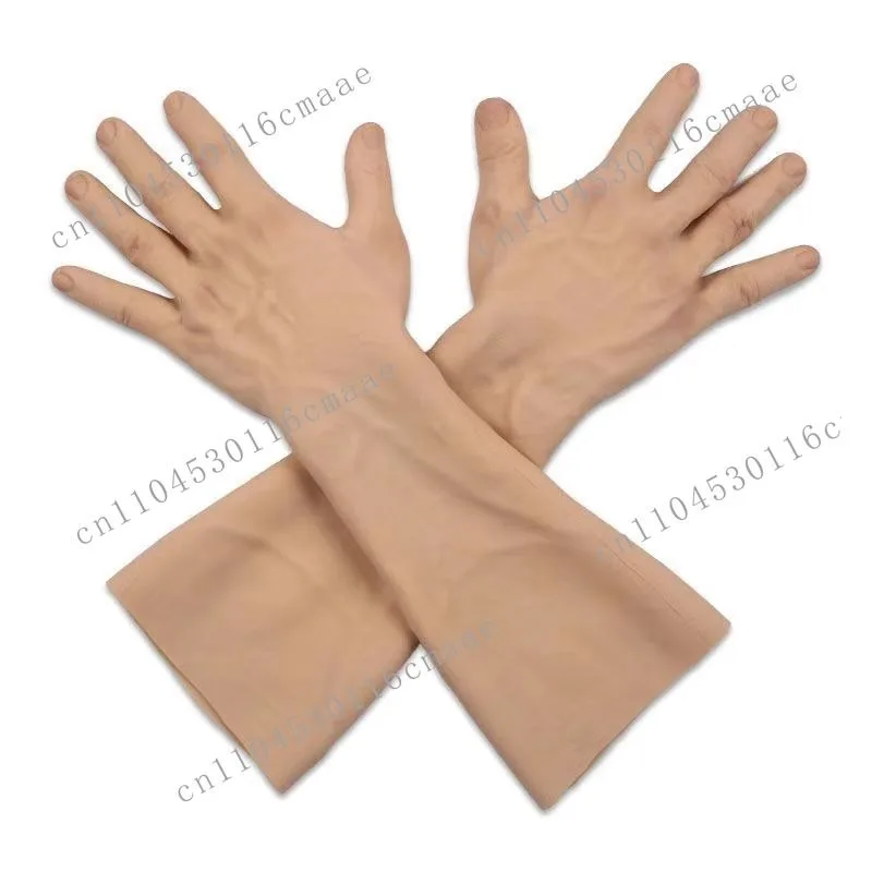 Simulation male hand model gloves silicone fake feet real texture rubber gloves fashion fake hand cover scars
