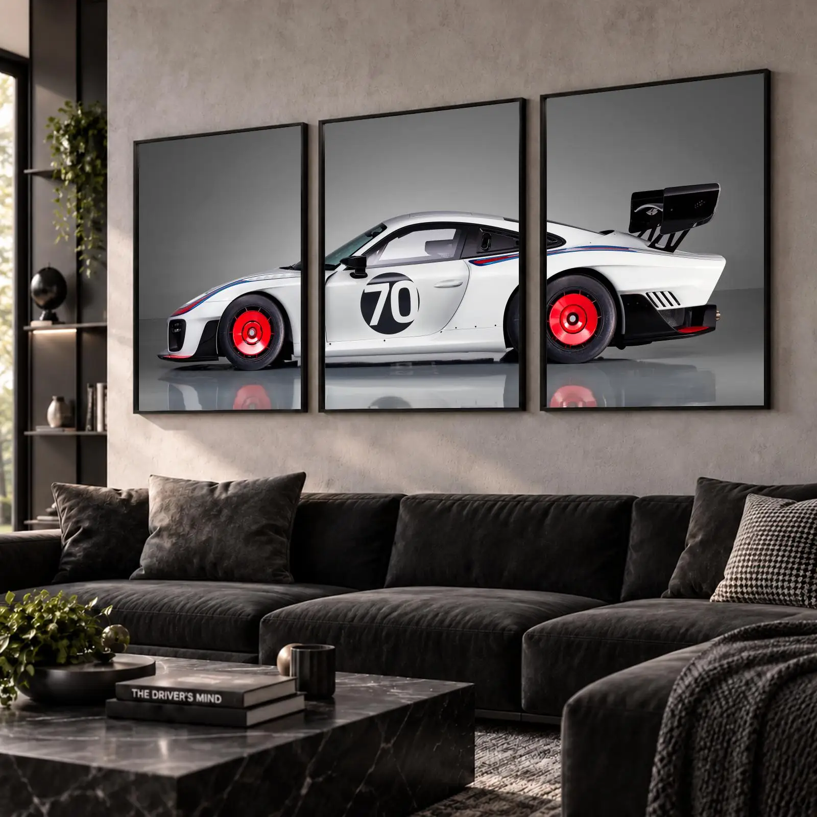 Supercar Side Profile Painting Calligraphy Wall Art Canvas Poster Collection Prints for Bedroom Living Room Home Decoration Gift