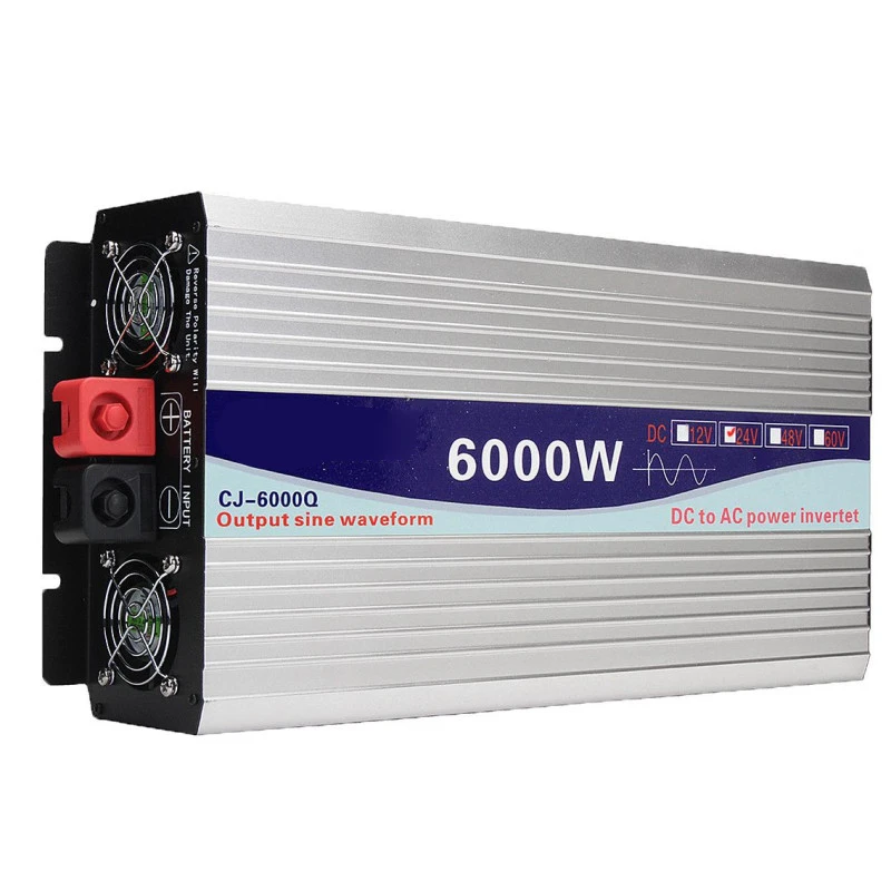 Omvormer 12V 220V6000W 24V  Naar 110V Ac zuivere Sinus Spanning Converter 12 220 Power Auto Micro Inverter