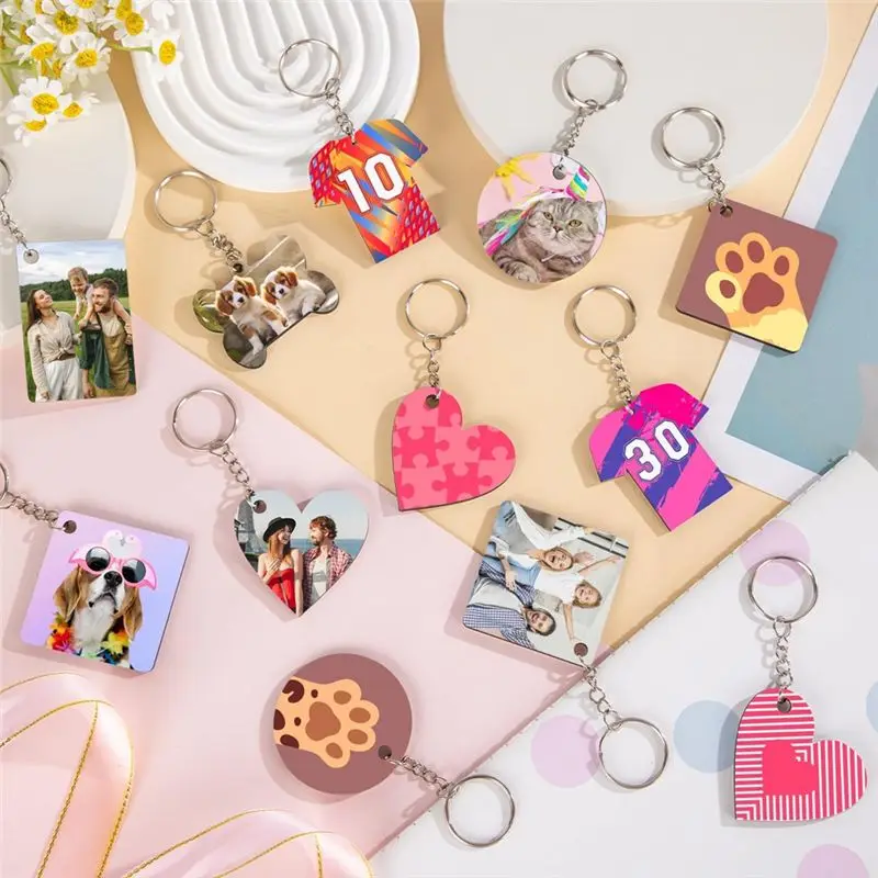 180 Pcs Sublimation Keychain Blanks,Double Sided Acrylic Rectangle Sublimation Key Chains Bulk,For DIY Keychain Crafting Eco-Fri