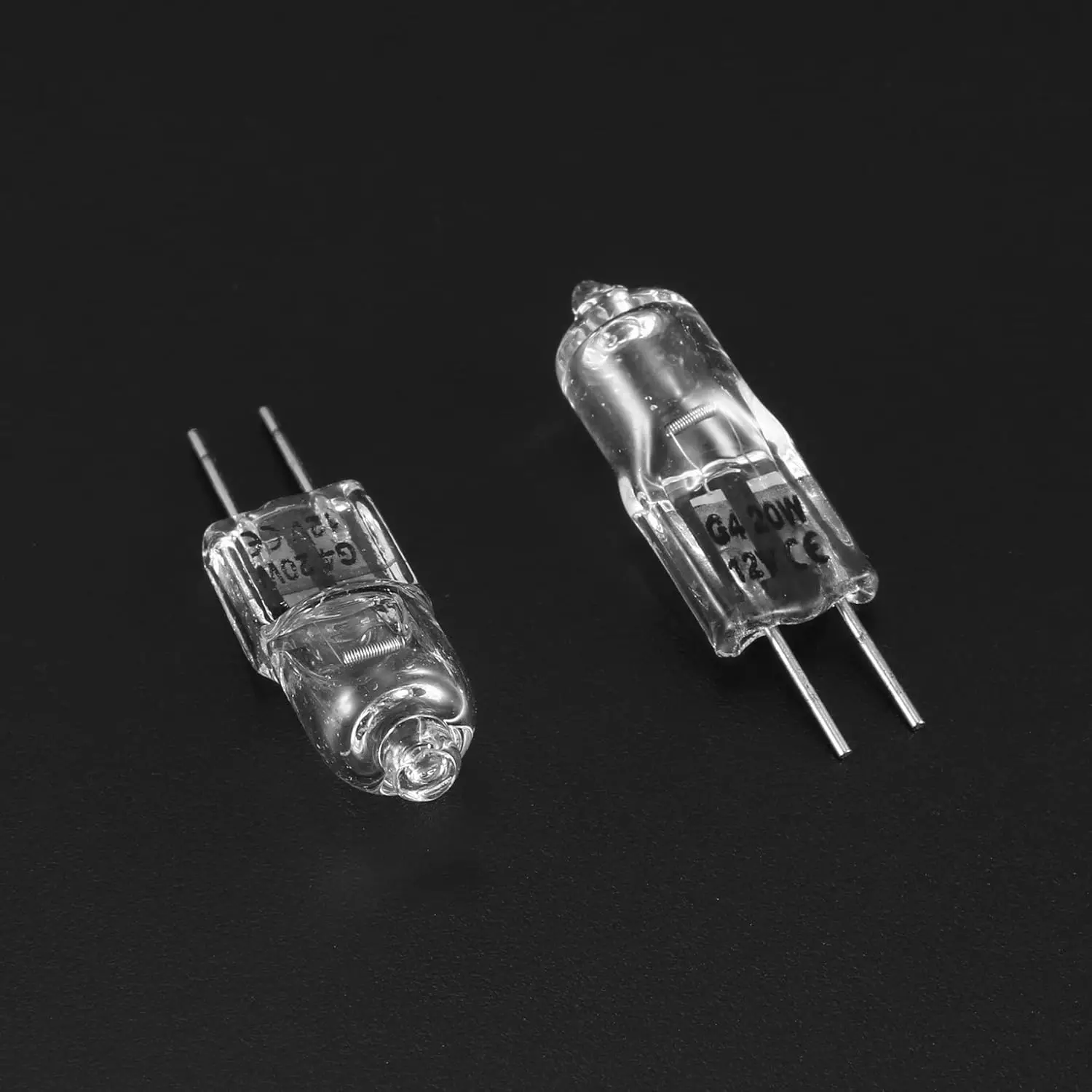 20 Uds bombillas halógenas G4 20W 12V bombillas transparentes de doble aguja para componentes de semáforo de iluminación de cocina