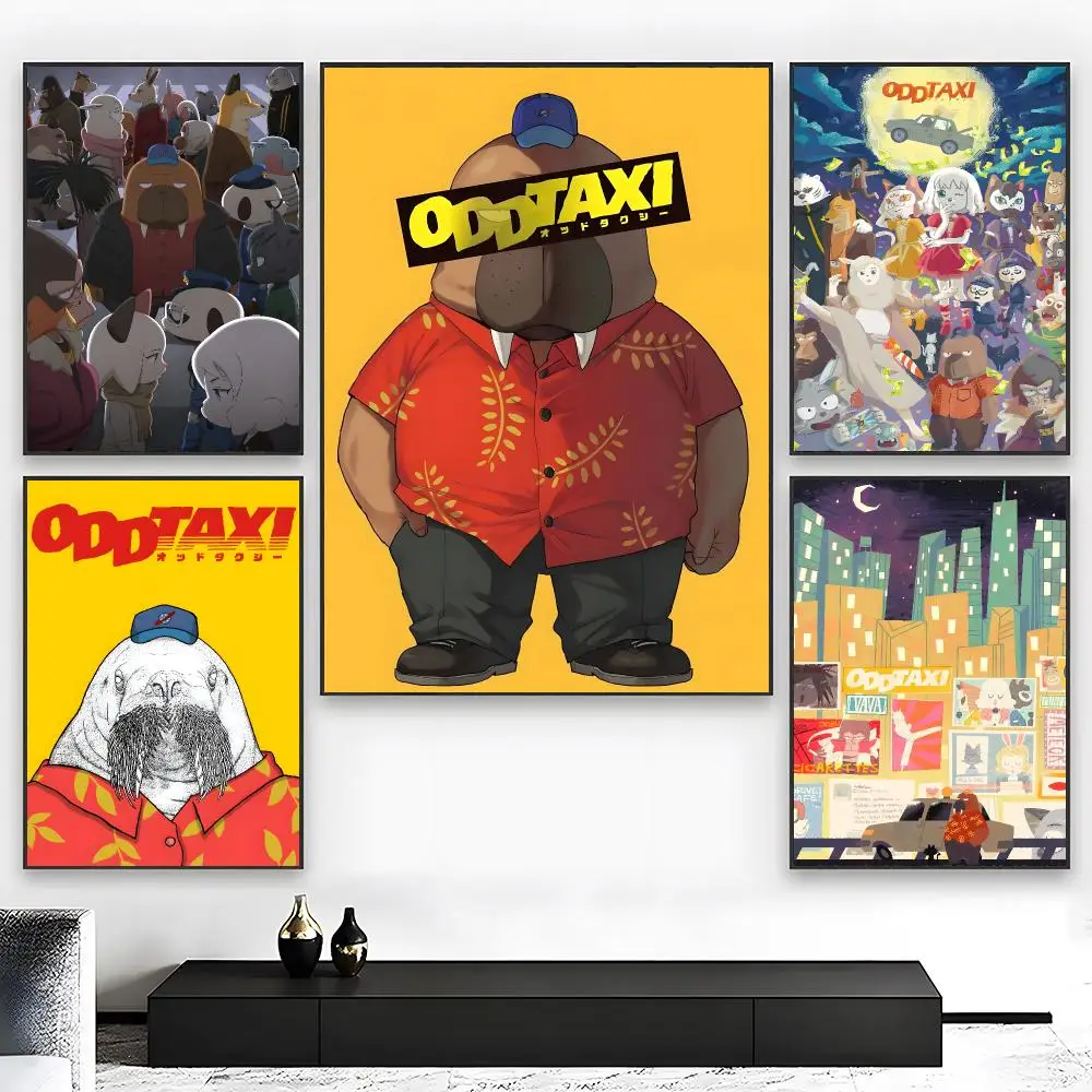 Crime Anime O-Odd taxi Poster Wall art print art suitable for living room bedroom bar parlor home decor gift