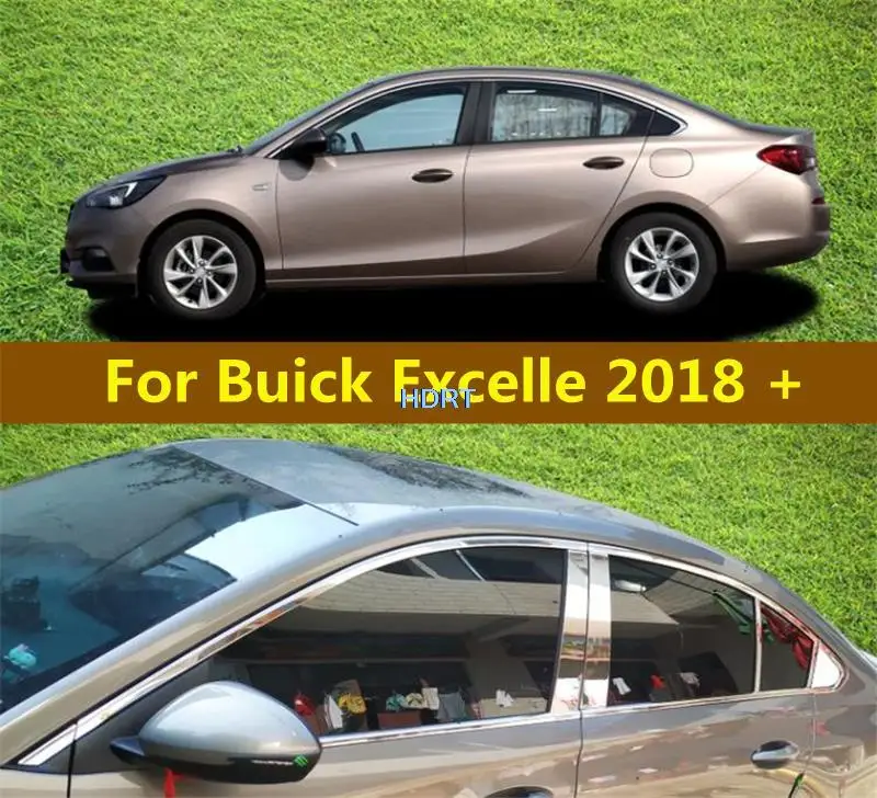 

Car Styling Pillar Post Window Moulding Frame Door Trim Strips Cover For Buick Excelle 2018 + Accessories Auto Exterior Parts