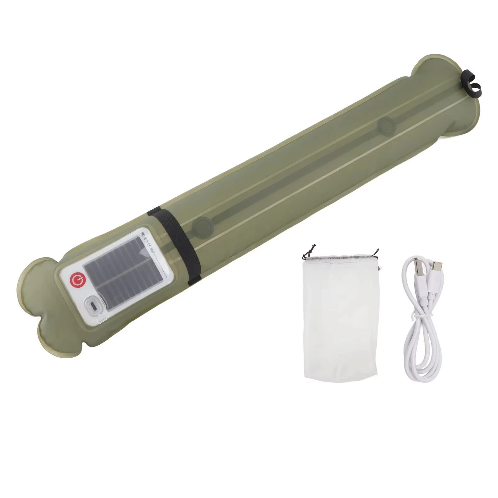 2025 Outdoor Folding Inflatable Camping Light Solar Inflatable Light Waterproof Magneti Suction Column Repair Light Stick Lamp