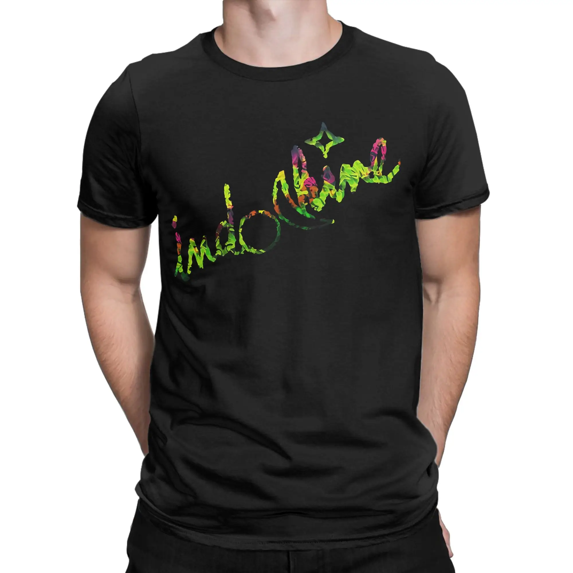 Minimalist Cross Design Graphic Funny 100% Cotton T-Shirt Indochine Tees Tops For Men