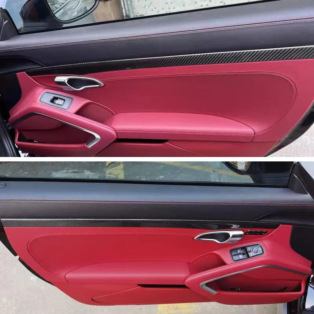 

Real Dry Carbon Interior Door Panel Trim for Porsche 911 2013-2018 718 Cayman Boxster 2016-2019
