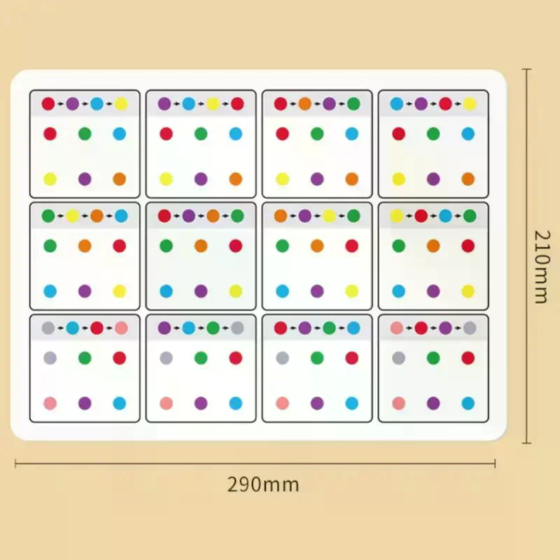 1 Set Children's Gift Visual Tracking Focus And Attention Training Card Color And Number Recognition Ideal Memory Improvement