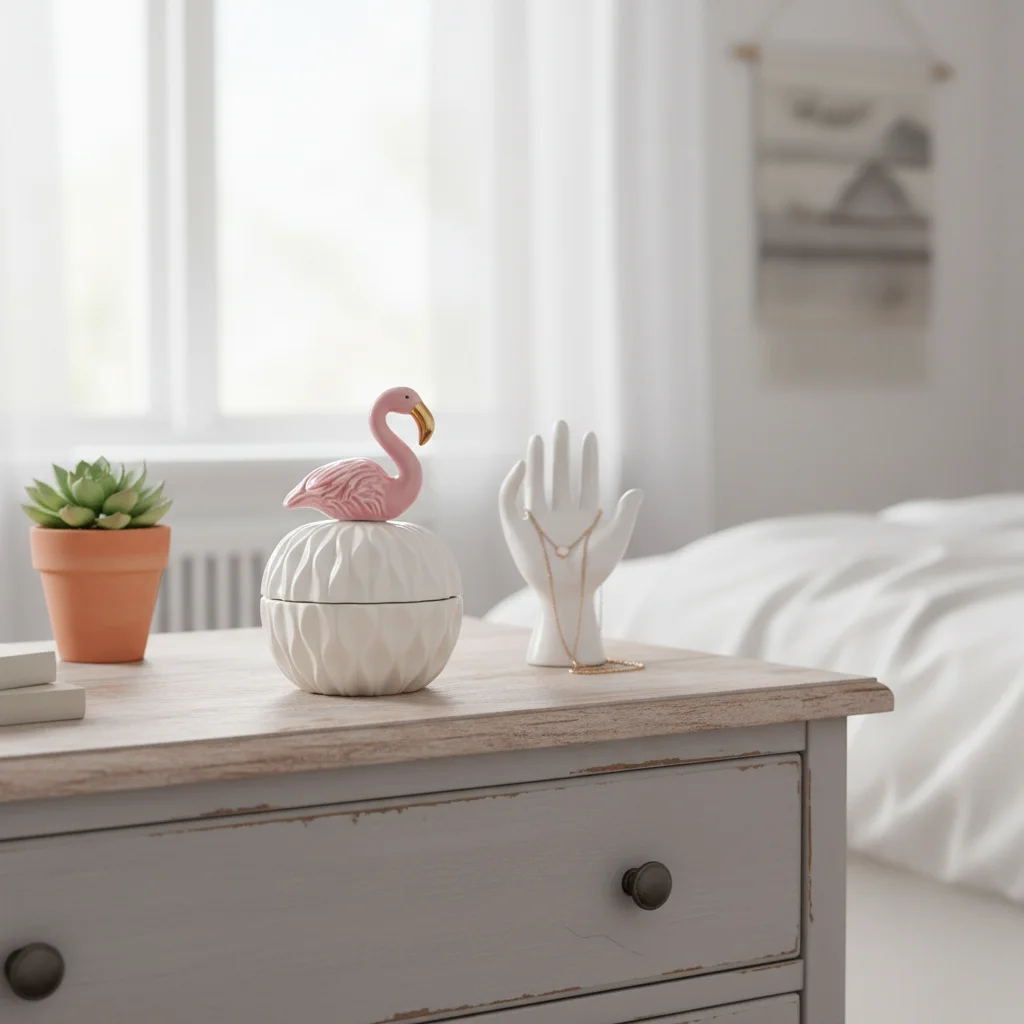 1pc Jewelry Storage Box Elegant White Porcelain Ring Holder for Wedding Gift Nordic Animal Lid Trinket Organizer Durable