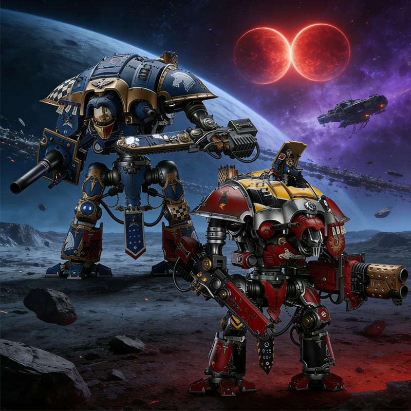 

Коллекционная фигурка JOYTOY Warhammer 40k 1/18: Имперские рыцари, Рыцарь-разбойник Дома Рейвен, Паладин Дома Террин