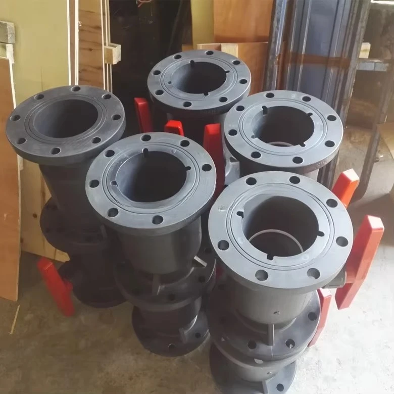 جودة عالية صفر تسرب DN15 إلى DN100 PVC UPVC CPVC البلاستيك 2 طريقة المحرك الهوائي صمام كروي ذو حواف