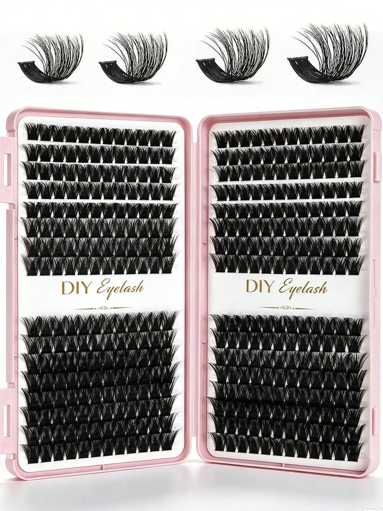 Individuelle Wimpernbüschel DIY Wimpernverlängerungsbuch, D-Curl Wimpernbüschel Wimpernverlängerung für Zuhause – Detail 5
