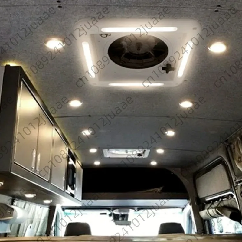 RV with lamp ventilation fan trailer bed car modified small bathroom silent three-speed two-way exhaust fan