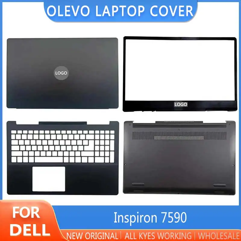 

Новинка для ноутбука Dell Inspiron 7590, задняя крышка ЖК-дисплея, передняя рамка, верхняя подставка для рук, Нижняя основа, строительные петли для клавиатуры