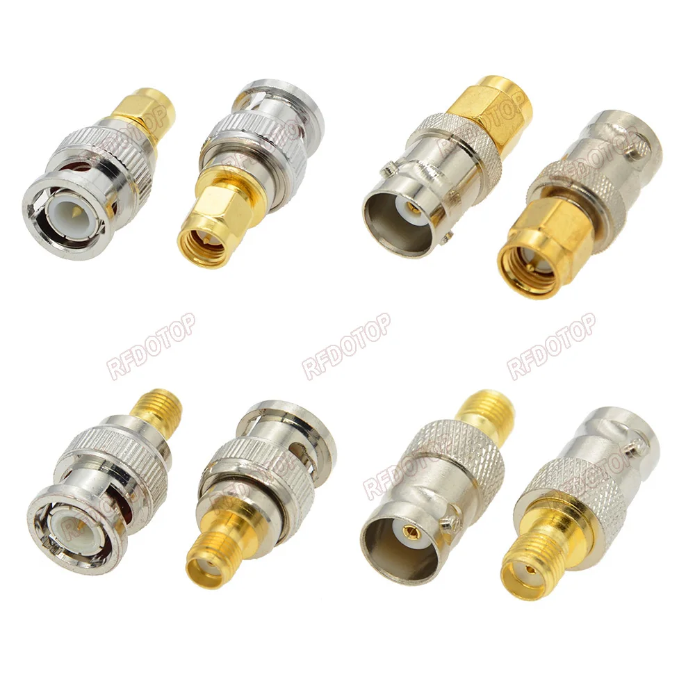 100pcs SMA Male/Female to Q9 BNC Male/Female RF Adapter for SDR Radio CCTV Ham UV Camera scanner Electronics 50 Ohm RFDOTOP