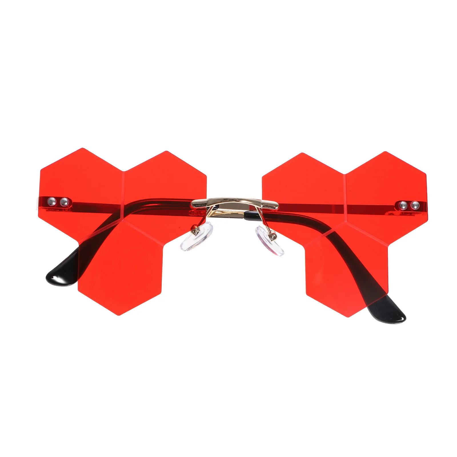 

1Pair Creative Sunglasses Frameless Fashion Eyeglasses Party Eyewear Props Birthday Cosplay Beach Dress Up for Women Men