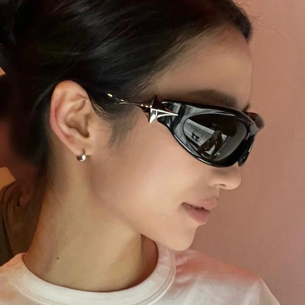 New in Y2K Punk Luxury Brand Design Sunglasses Women For Men Sun Glasses Vintage Metal Arrow Outdoor Popular Sport Goggle UV400