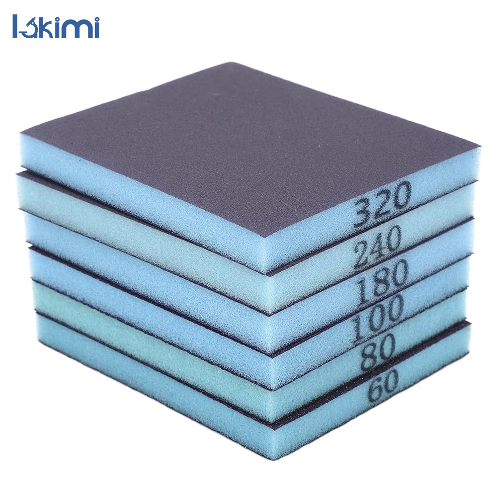 

Wet Dry Sanding Sponge Blocks 6PCS - Washable and Reusable Abrasive Tool for Metal and Wood Polishing, 60-320 Grit LA-AA96