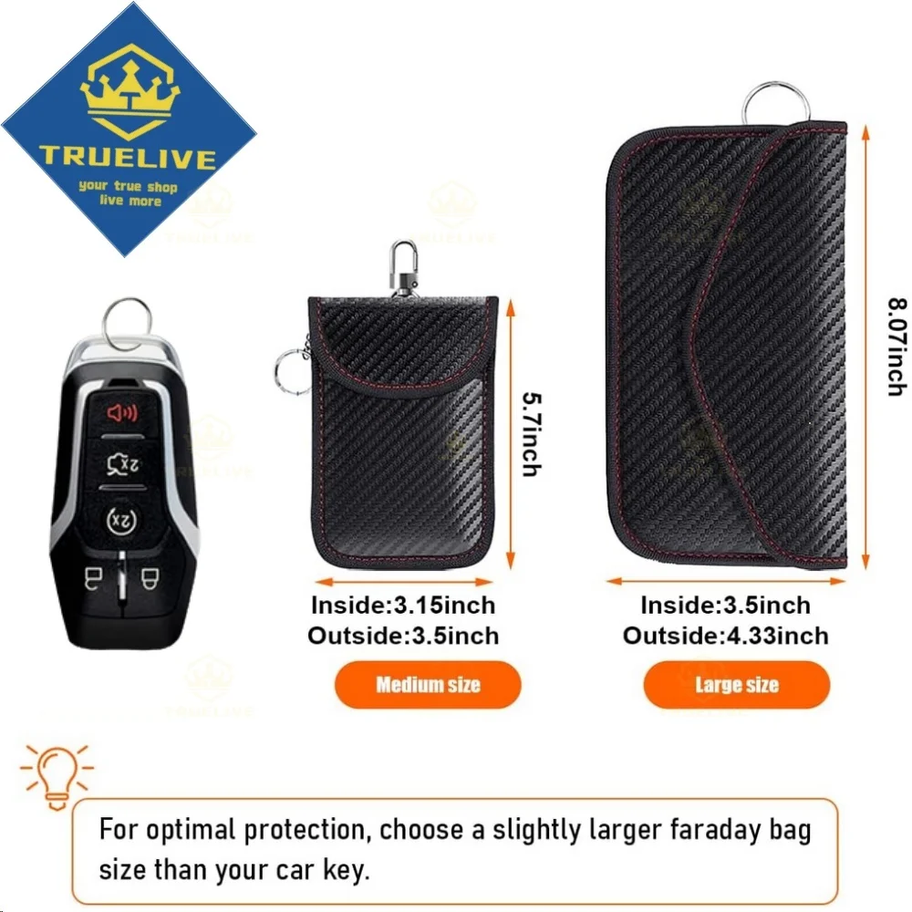 

20-1PCS Car Keys Signal Blocker bag Remote Control Blocking Shielding Faraday Bag Protector Bag Keys Pouch Safe Lock Key Case