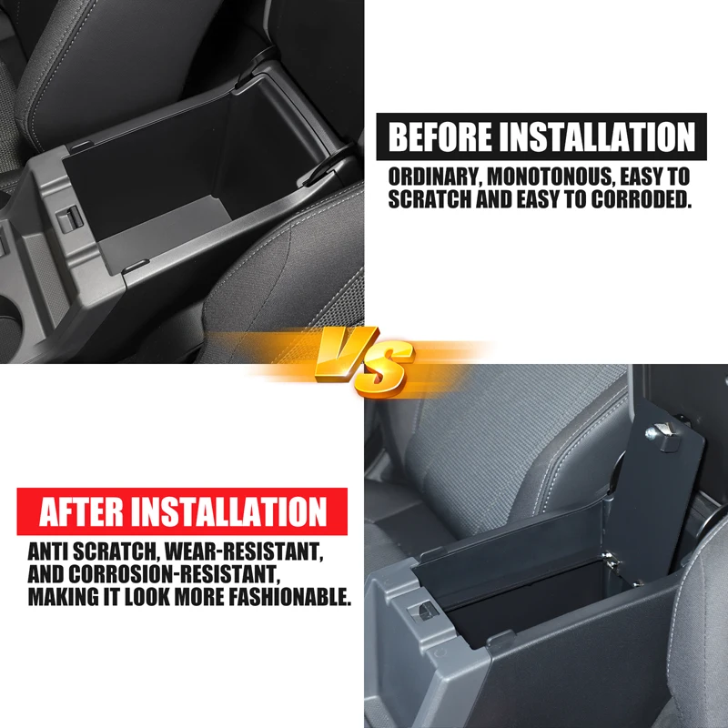For Subaru Crosstrek 2024+ Aluminum alloy Black Car Armrest Storage Privacy Password Lock Security Safe Box Interior Accessories