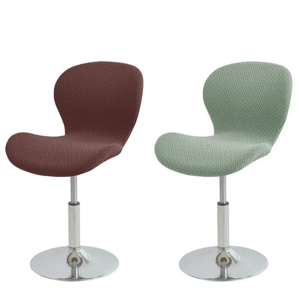 Elastic Stretch Counter Height Bar Stool Cover Dustproof Solid Color Butterfly Chair Cover Jacquard Washable