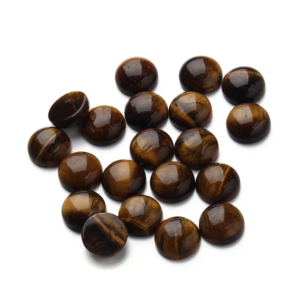 

20pcs Stones Semicircle Flat Bottom Diy Pendant Charms Stone Decor Jewelry Making Accessories 12Mm Compatible With