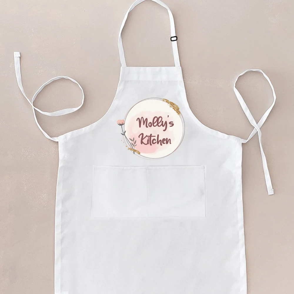 Custom Kitchen Cooking Apron Personalized Name Baking Apron Christmas Gift for Mama Chef Birthday Gift for Mom