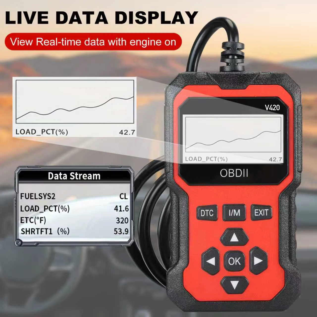 Escáner de Diagnóstico para Autos V420 2026 OBD2, Herramienta Todo en Uno para la Identificación de Problemas y Solución de Dificultades en Vehículos