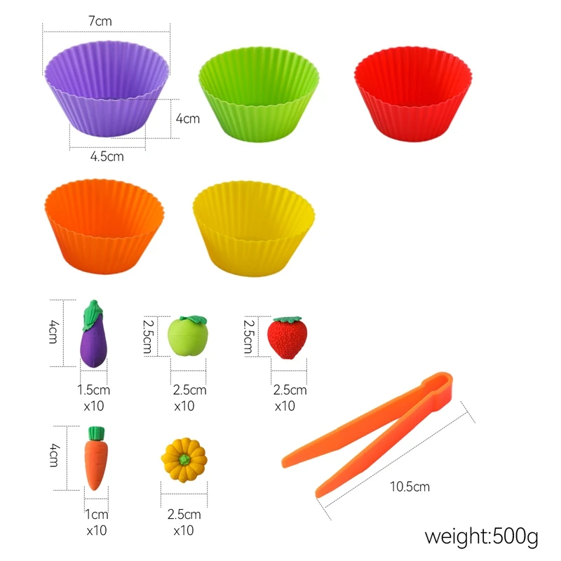 Bola De Vegetais Montessori, Brinquedos De Contagem, Jogos De Classificação De Cores, Motores Finos, Educação Infantil, Brinquedos De Aprendizagem, Presentes Infantis