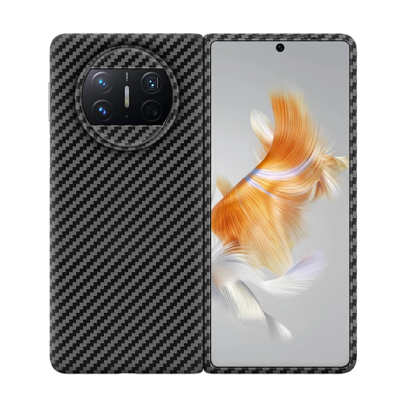 

Luxury Ultra-Thin Real Carbon Fiber Case for Huawei Mate X3 Aramid Fiber Lightweight Matte Armor Shockproof Protective Case