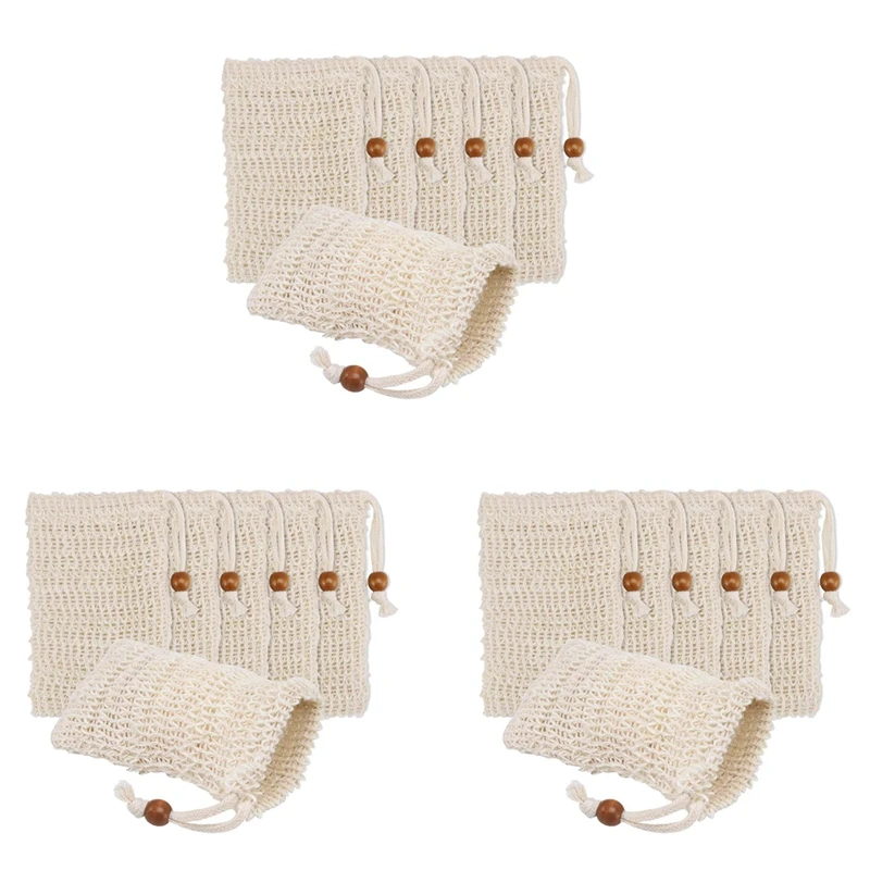 108 Pack Soap Exfoliating Bags,Soap Saver Made Sisal Mesh Soap Bag Bar Soap Bag With Drawstring For Bath & Shower Use