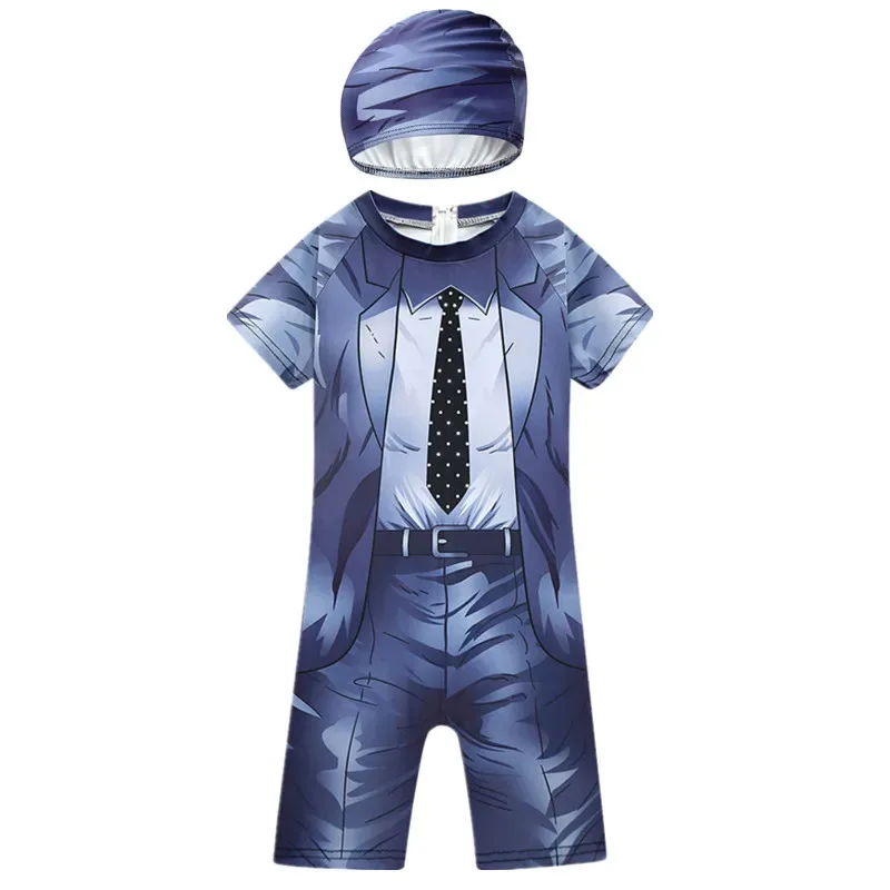 

2025-1 детский цельный купальник Skibidi Toilet 3D Print Playsuit Детский купальник с короткими рукавами Пляжный купальный костюм Одежда для плавания для B